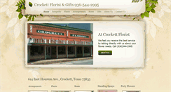 Desktop Screenshot of crockettflorist.com