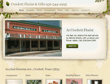 Tablet Screenshot of crockettflorist.com